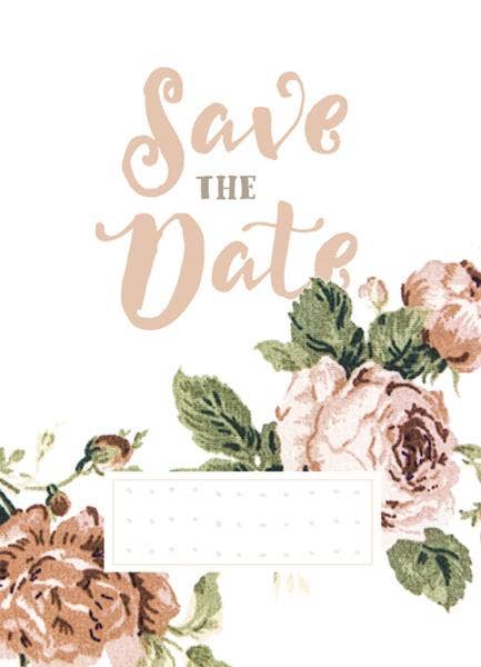 Save The Date Greige Wedding - Forget Me Not Seed Packets