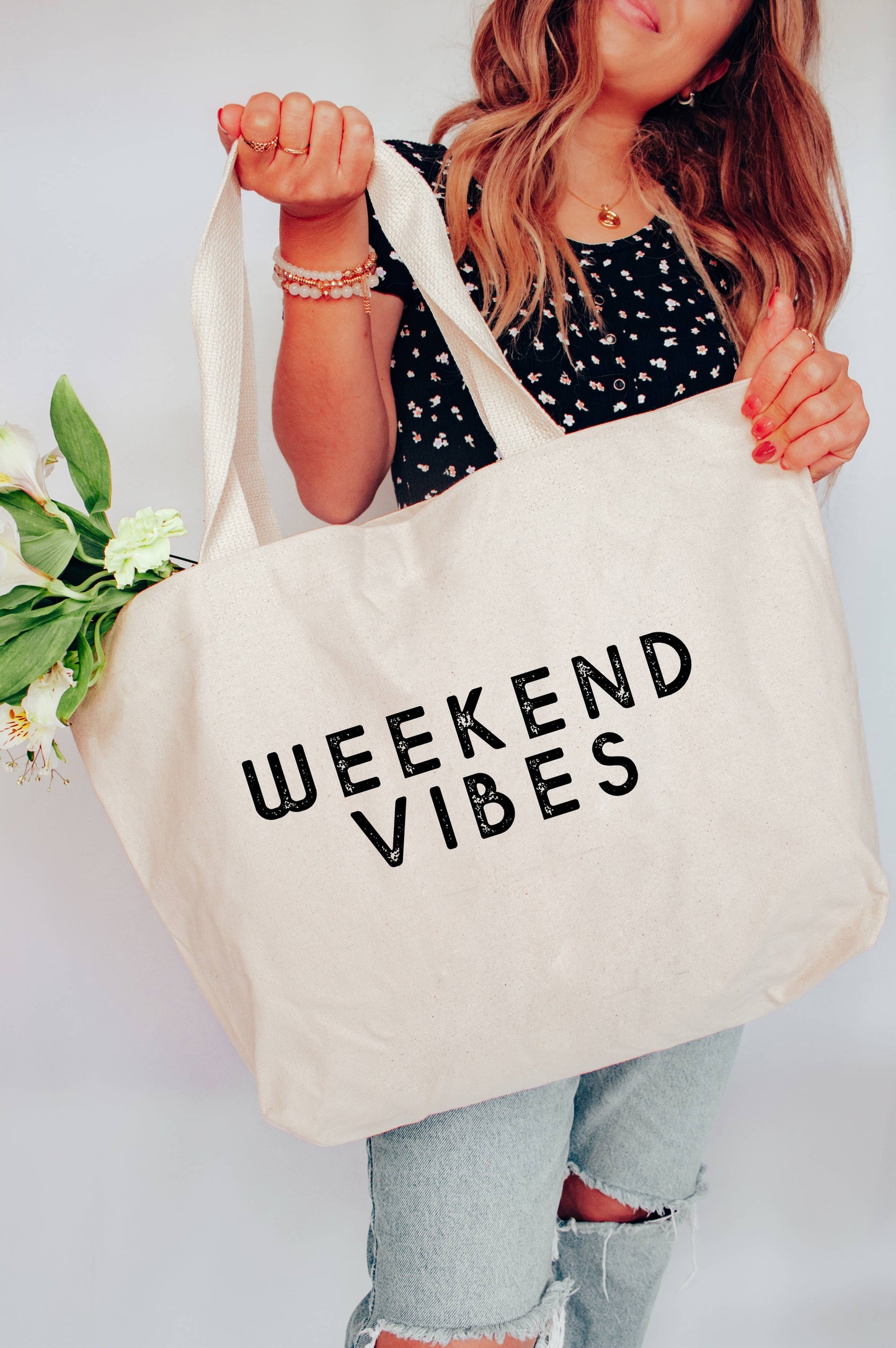 Weekend Vibes XL Tote Bag