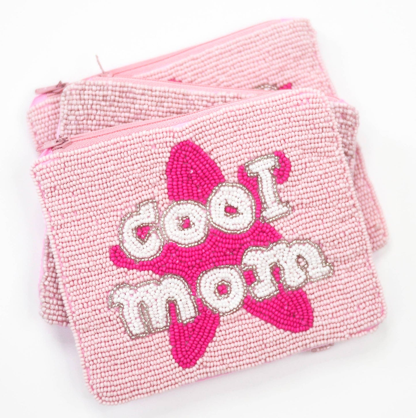 Cool Mom Seed Bead Bag, Makeup Bag, Wallet