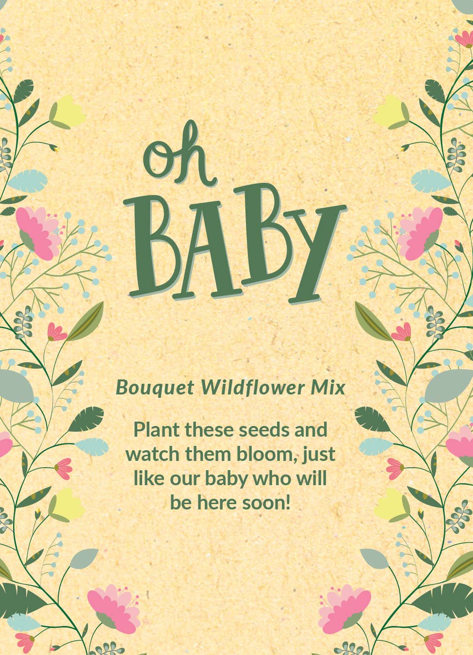 Oh Baby Packets Yellow- Wildflower